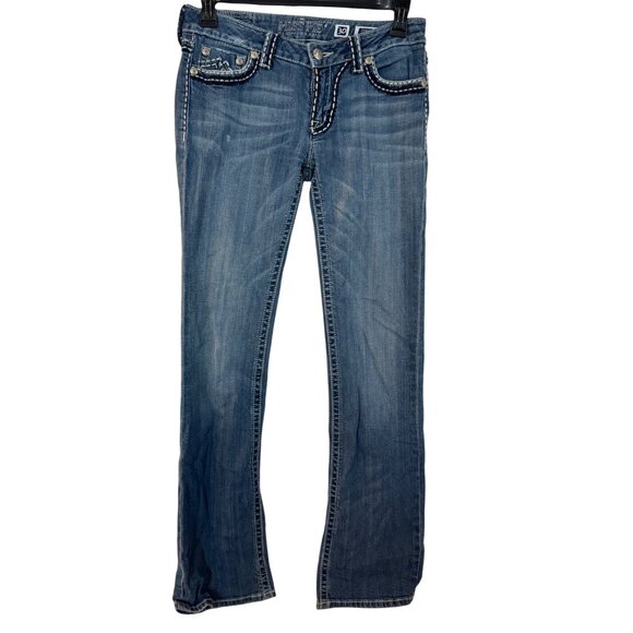 Miss Me Irene Bootcut Womens Jeans Size 30 Distressed Medium Wash Denim - Picture 2 of 8